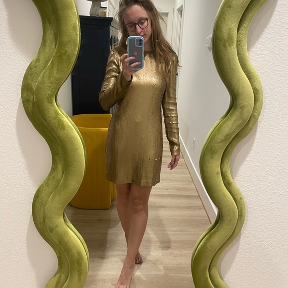 Diane Von Furstenberg Golden Sequin Dress - Picture 4 of 5